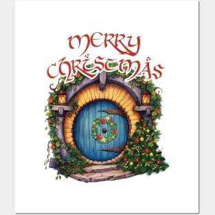 Whimsical Halfling Hole by Christmas - Fantasy Posters and Art